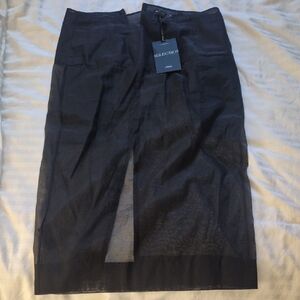 Mango Black Sheer Skirt